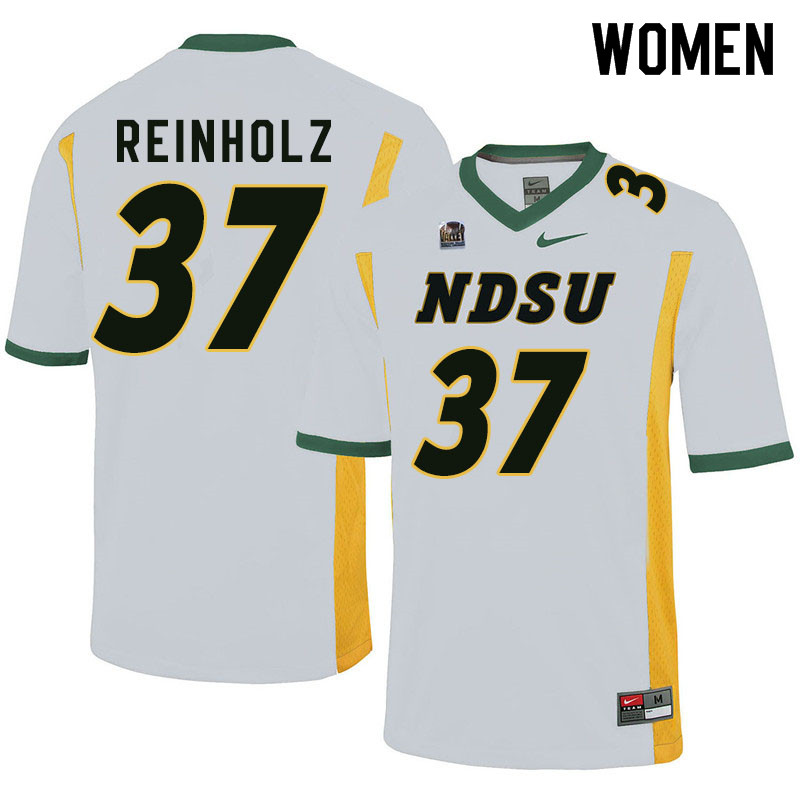 Women #37 Jake Reinholz North Dakota State Bison College Football Jerseys Sale-White
